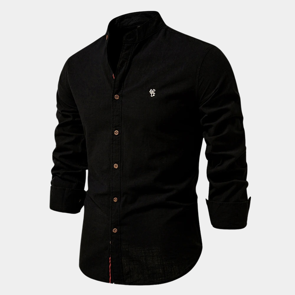 Men's Casual Mandarin Collar Shirt