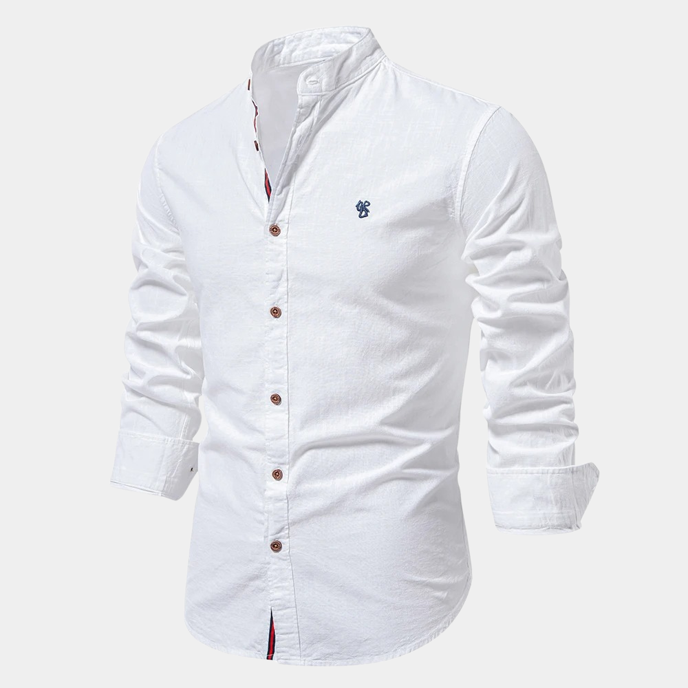 Men's Casual Mandarin Collar Shirt