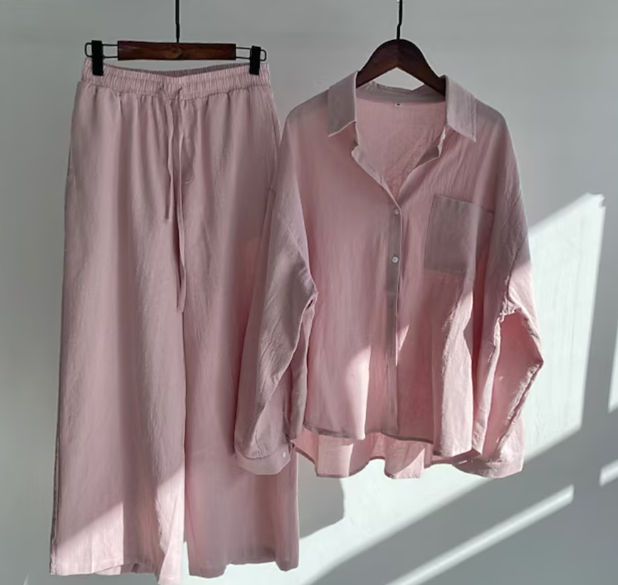 Ensemble Chemise et Pantalon Fluide pour Femme