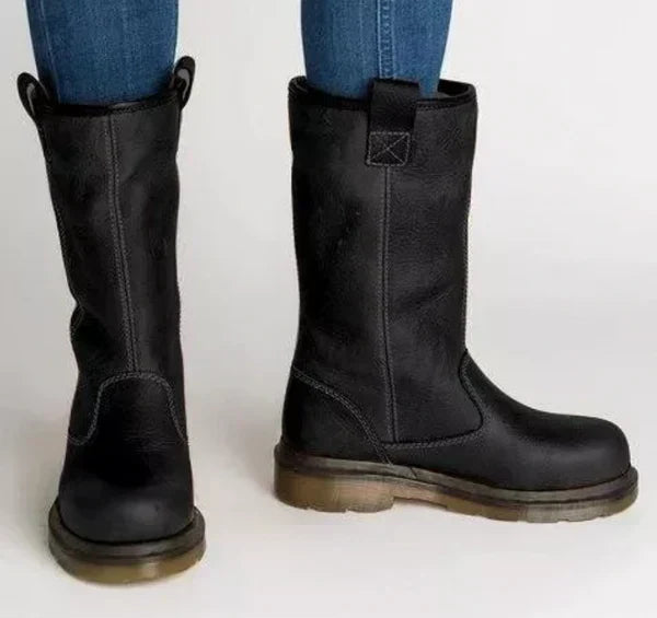 Botas de media caña para mujer estilo Chelsea con suela gruesa