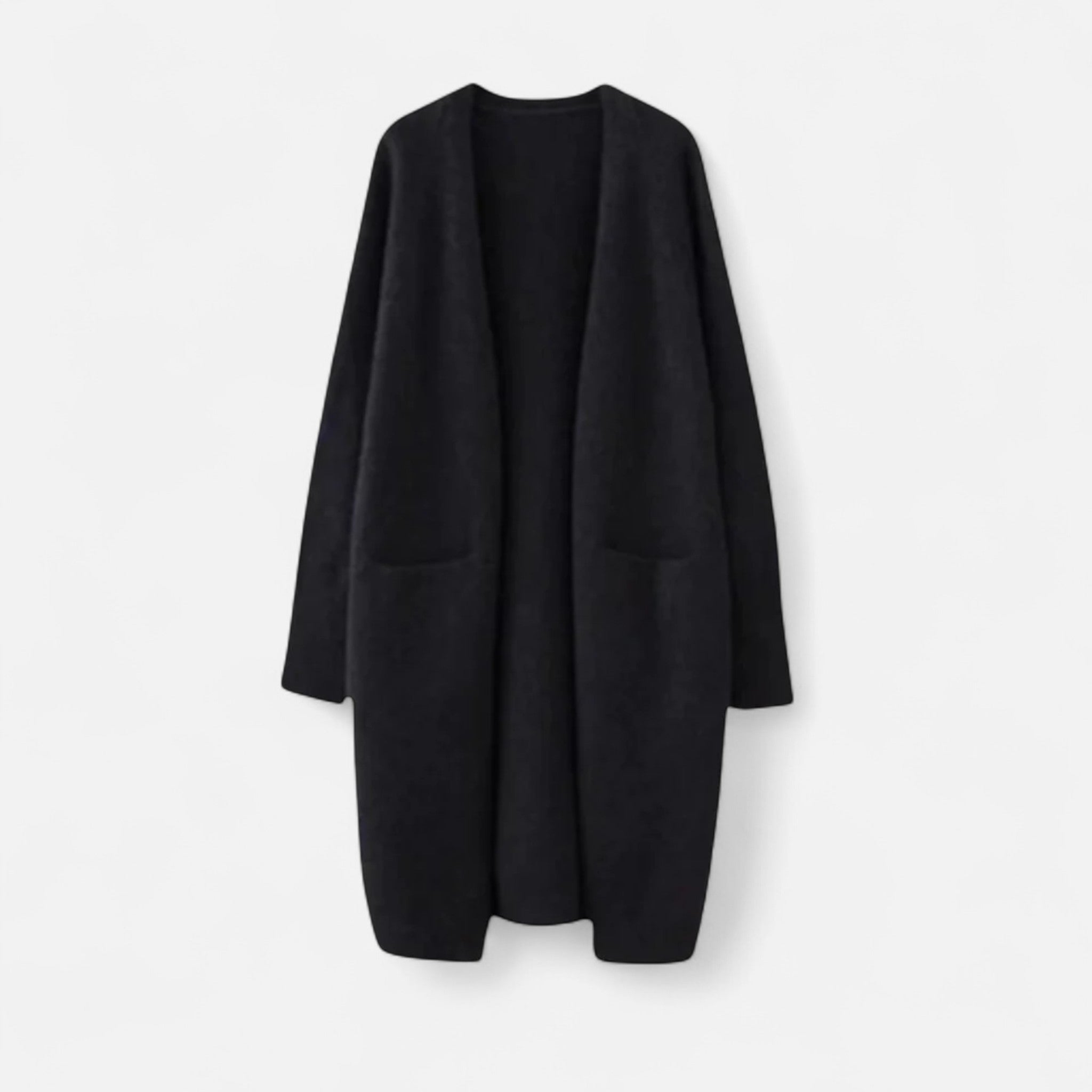 Cardigan Long Femme Ouvert avec Poches