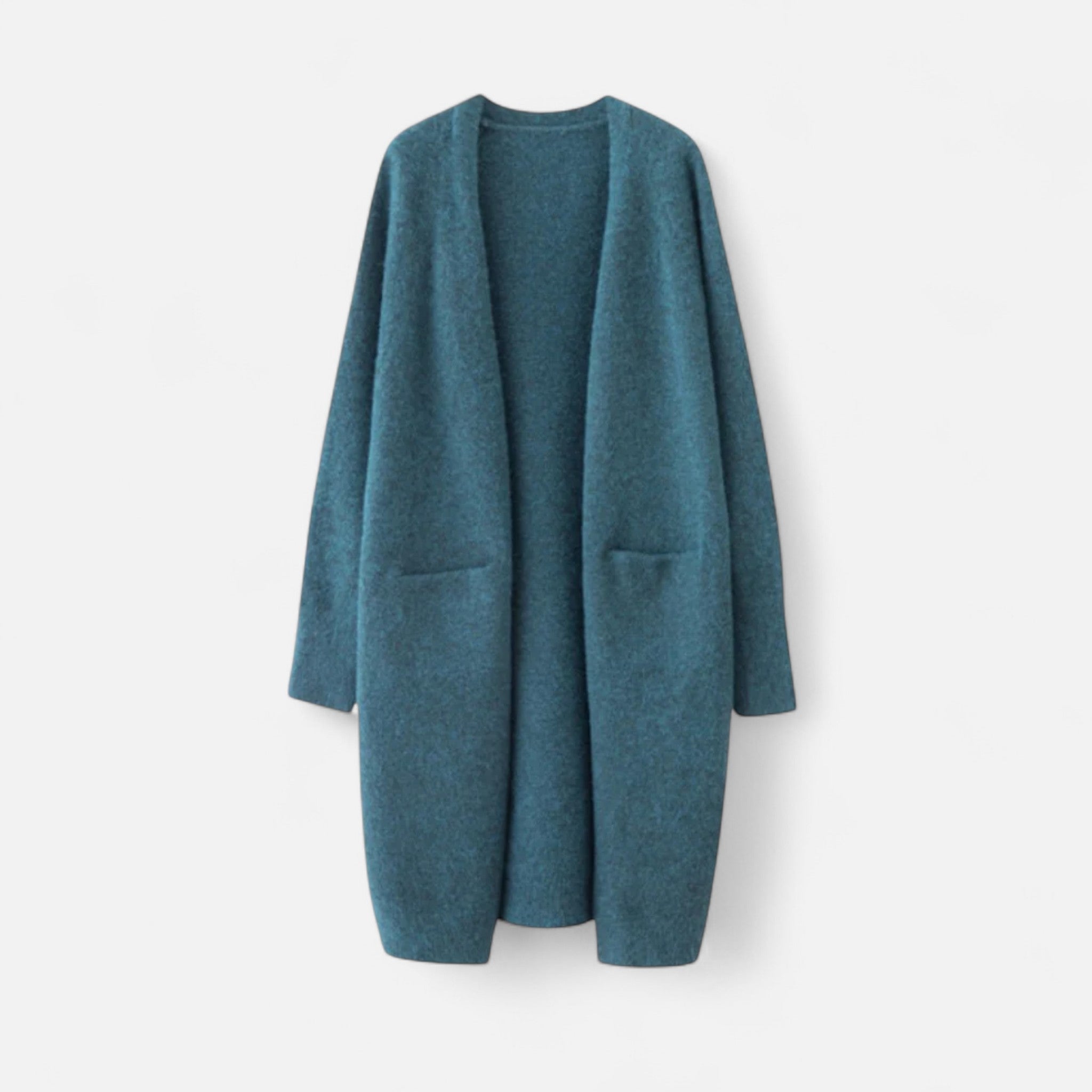 Cardigan Long Femme Ouvert avec Poches