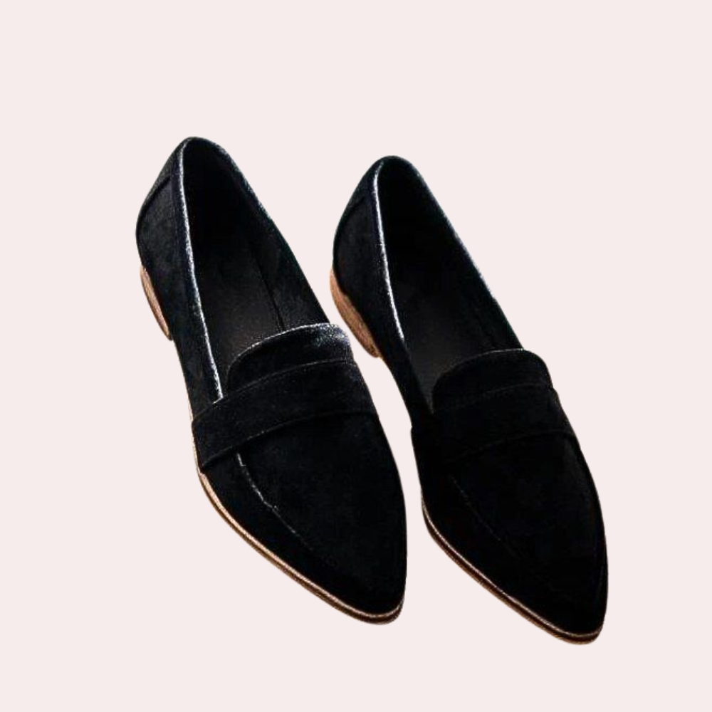Pointed Toe Suede Loafers for Women