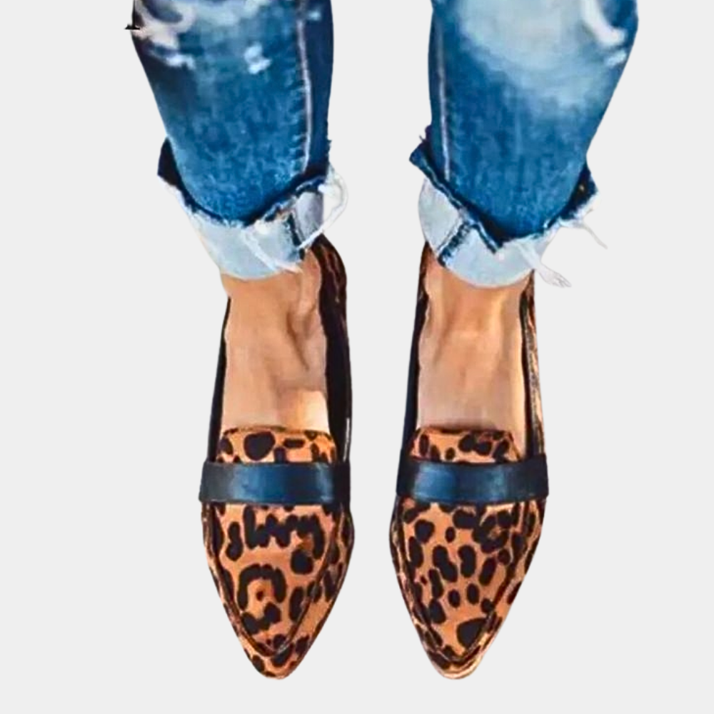 Pointed Toe Suede Loafers for Women