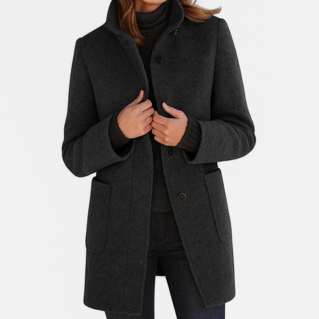 Elegant Mid-Length Women's Coat