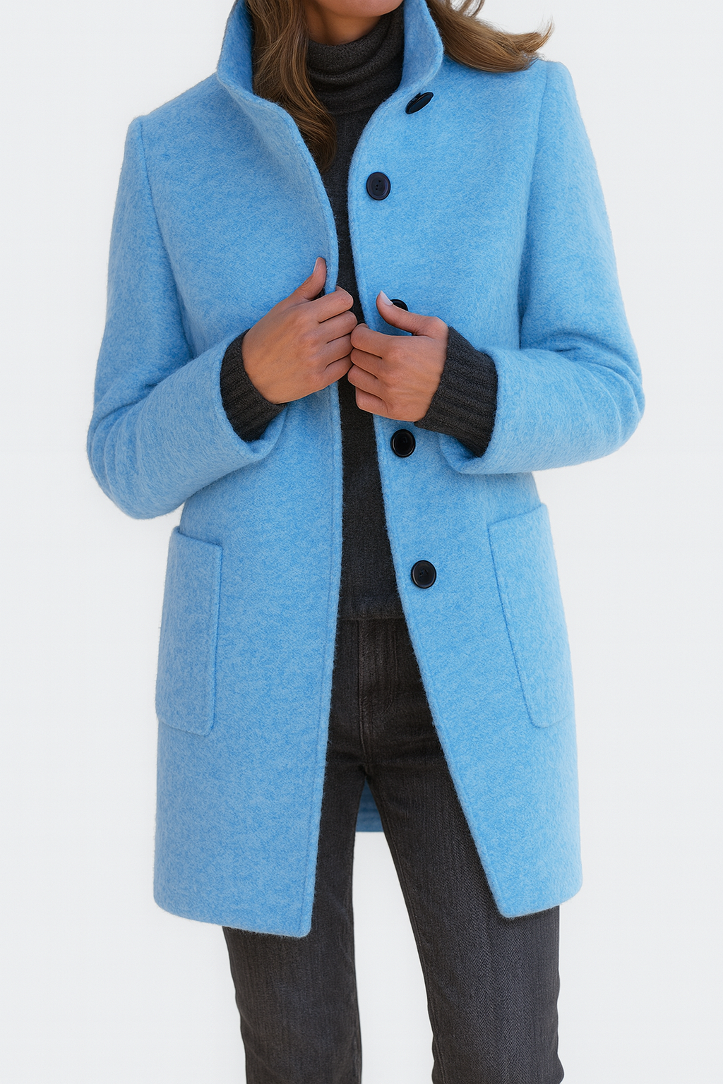 Elegant Mid-Length Women's Coat