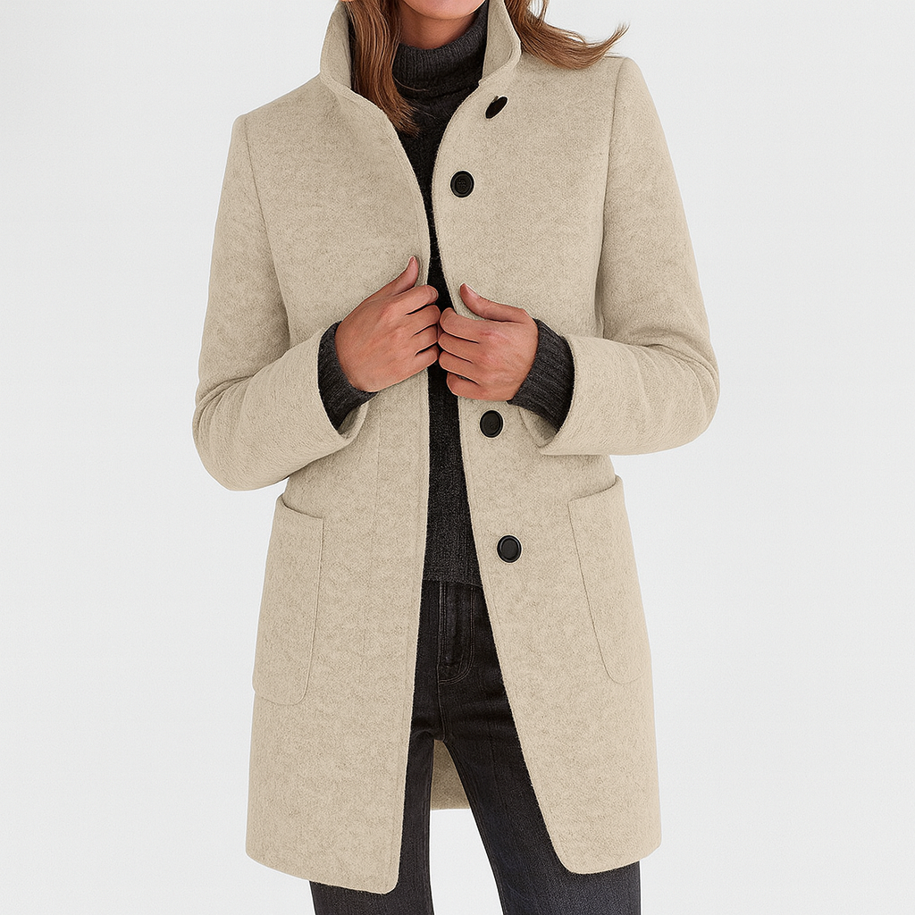 Elegant Mid-Length Women's Coat