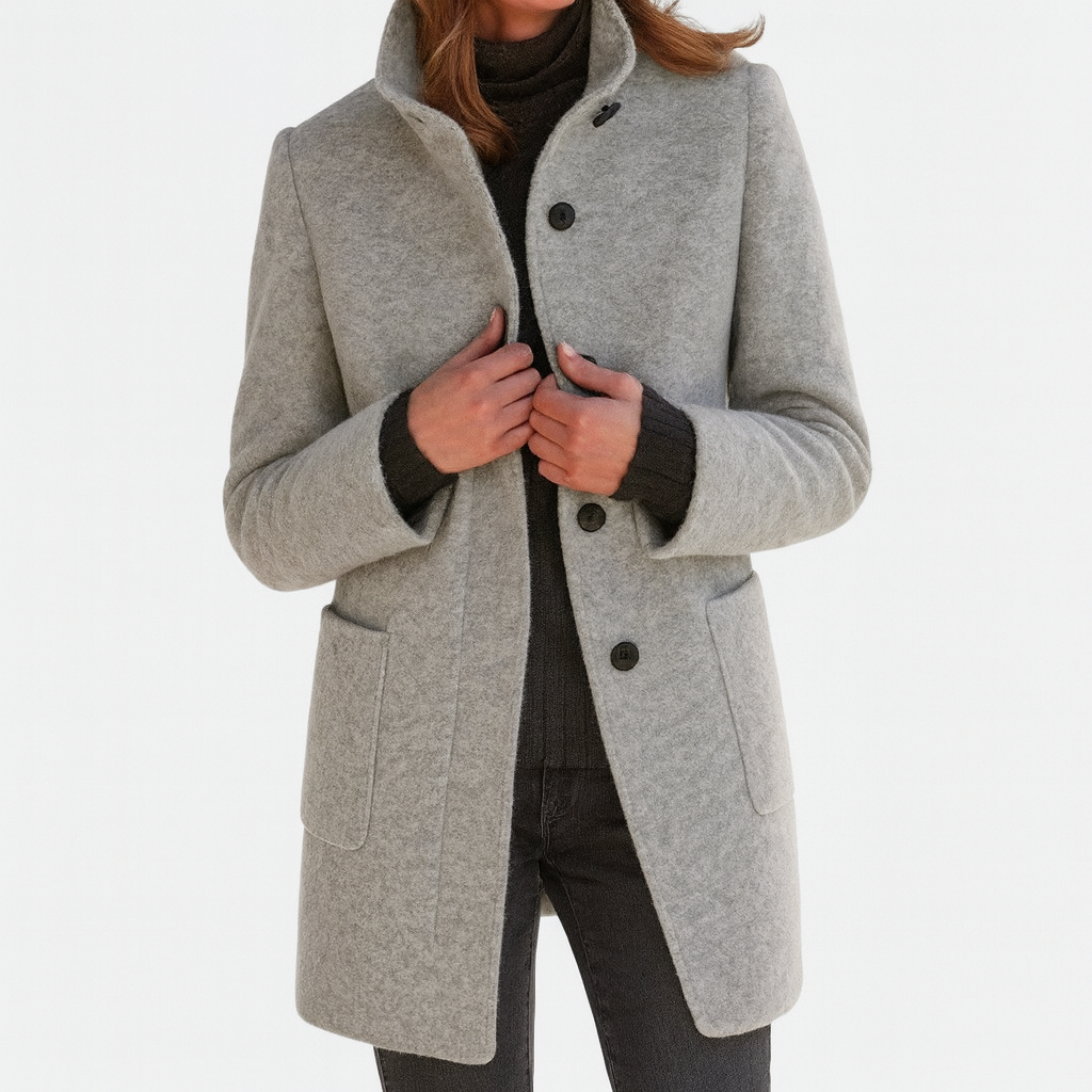 Elegant Mid-Length Women's Coat