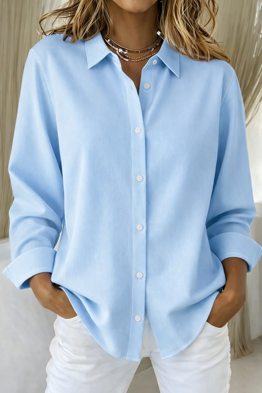 Chemise Femme Décontractée Boutonnée