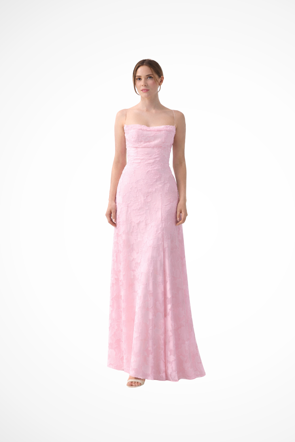 Vestido maxi de encaje espalda descubierta para mujer
