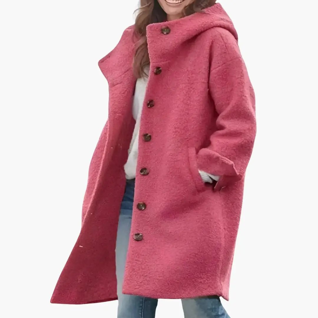 Manteau Veste Longue à Capuche Décontractée pour Femme