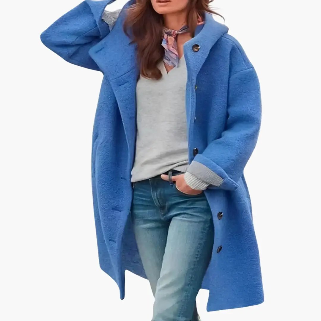 Manteau Veste Longue à Capuche Décontractée pour Femme