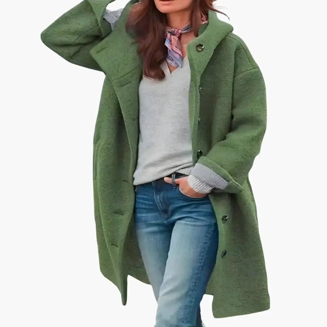 Manteau Veste Longue à Capuche Décontractée pour Femme
