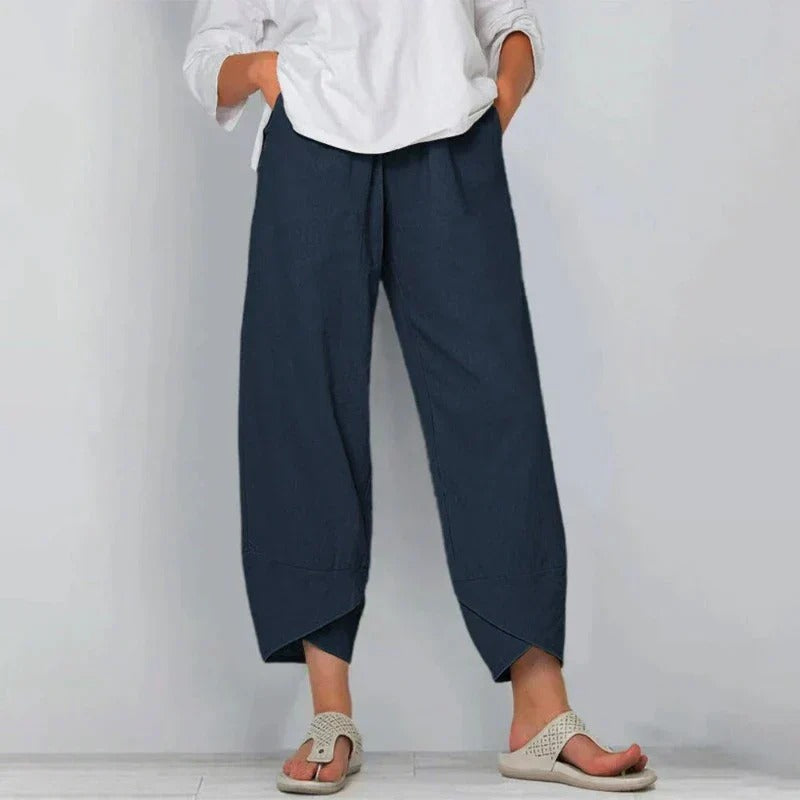 Pantalon Large Femme Longueur Cheville – Coupe Confortable