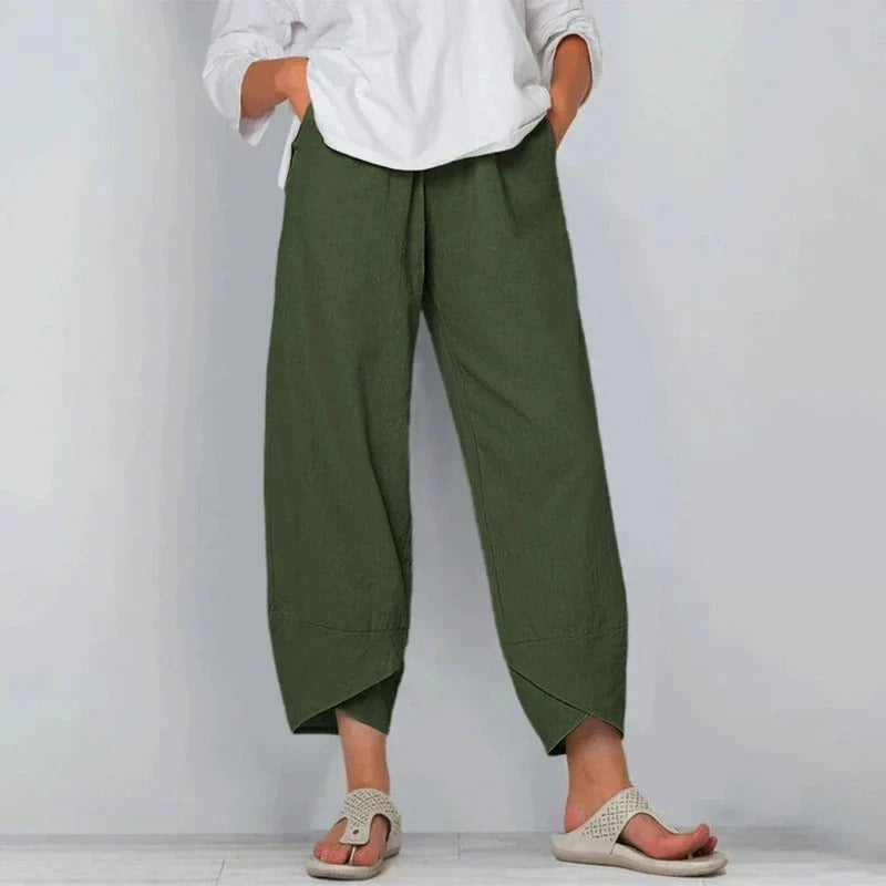 Pantalon Large Femme Longueur Cheville – Coupe Confortable
