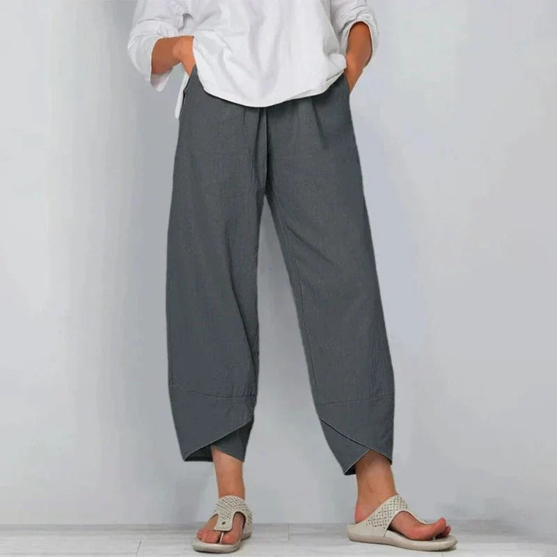 Pantalon Large Femme Longueur Cheville – Coupe Confortable