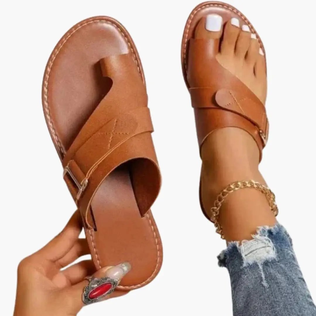 Sandales Femme Plates Confortables Minimalistes Ouvertes