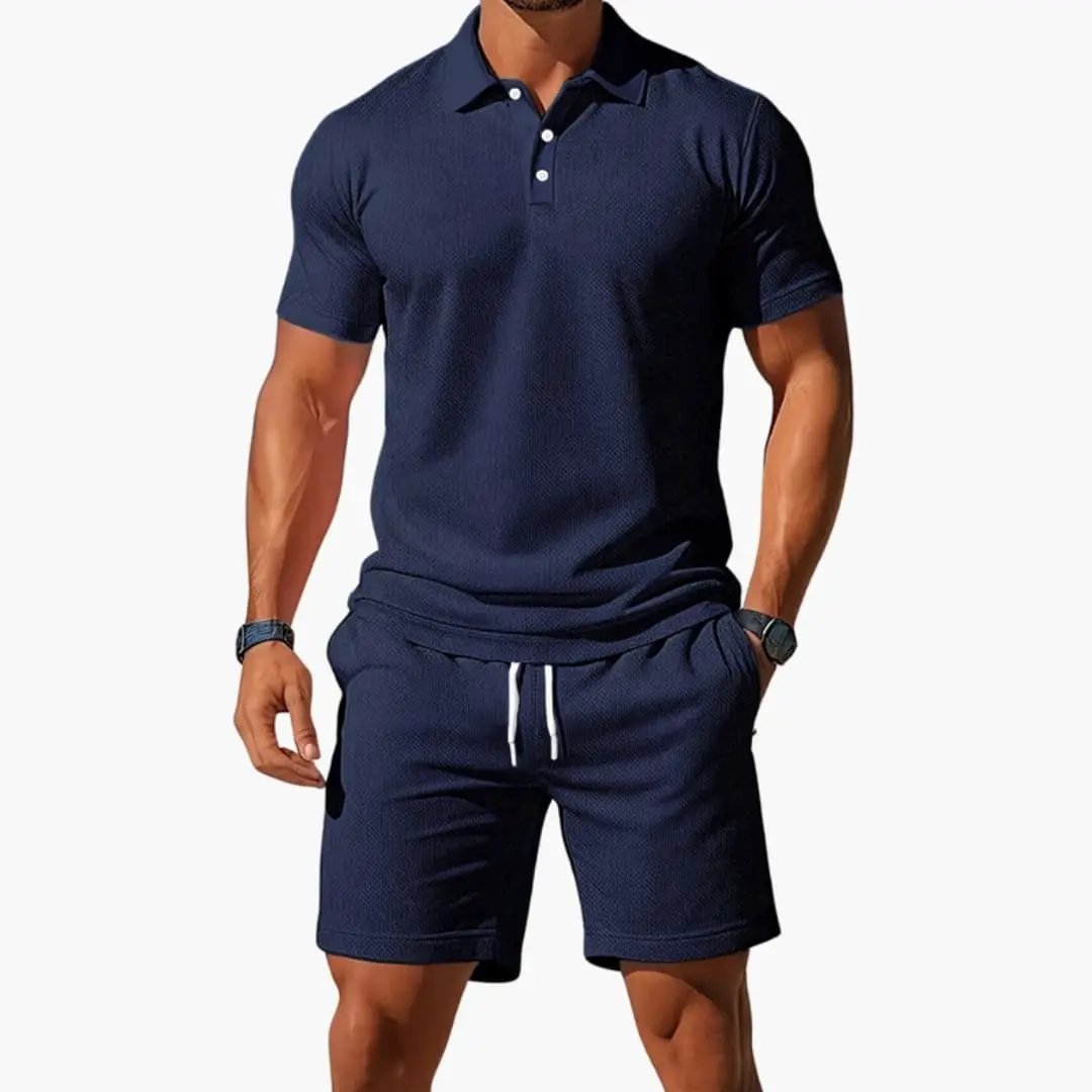 Ensemble Polo Homme et Short Tenue Décontractée Sport Chic
