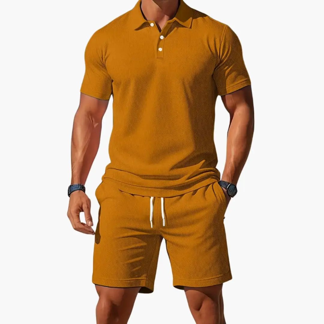 Ensemble Polo Homme et Short Tenue Décontractée Sport Chic