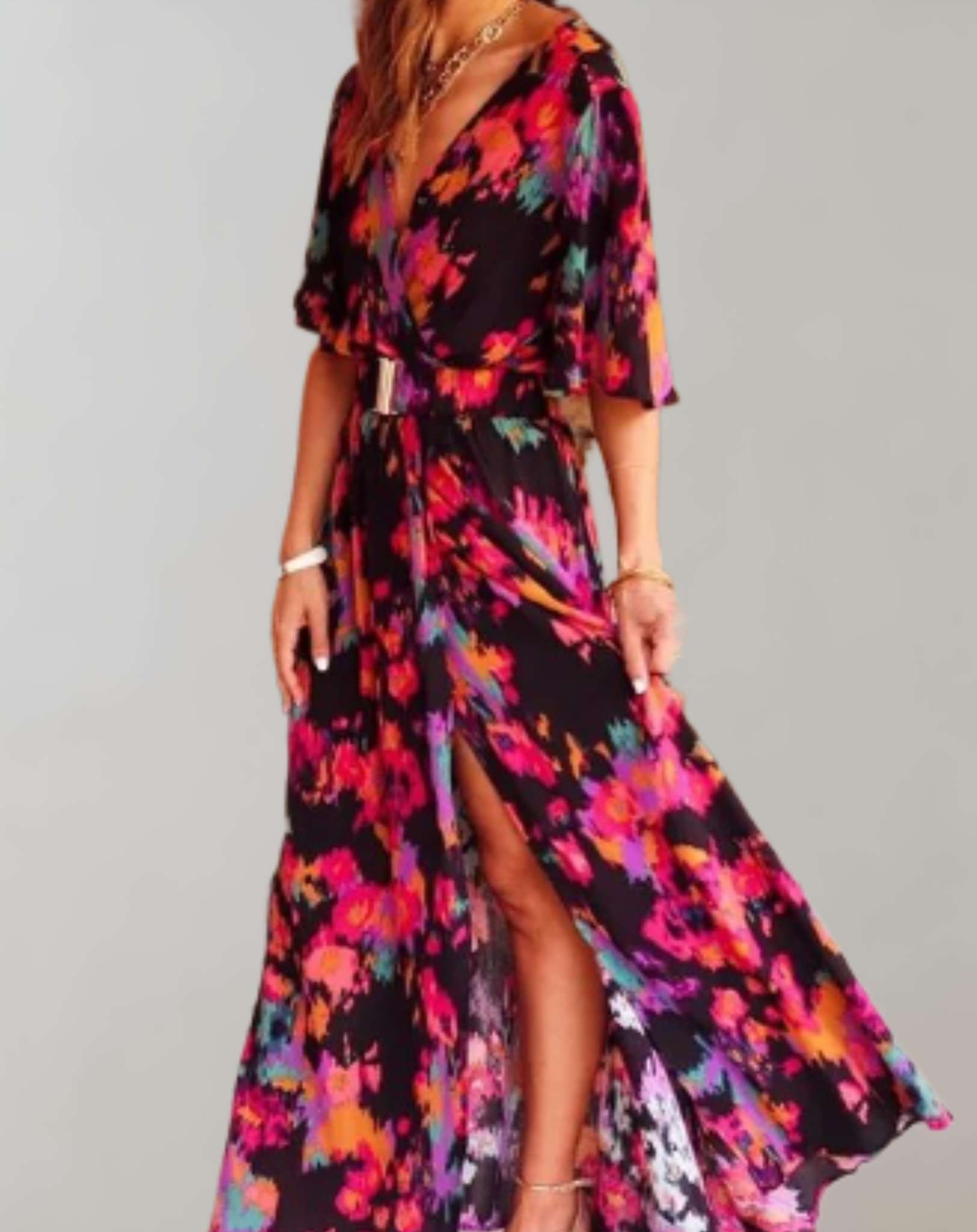Robe Maxi Fleurie Élégante pour Femme