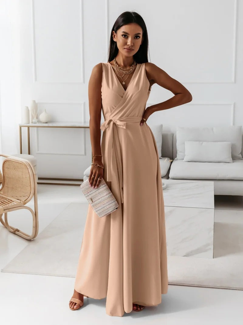 Robe Maxi Élégante Croisée pour Femme