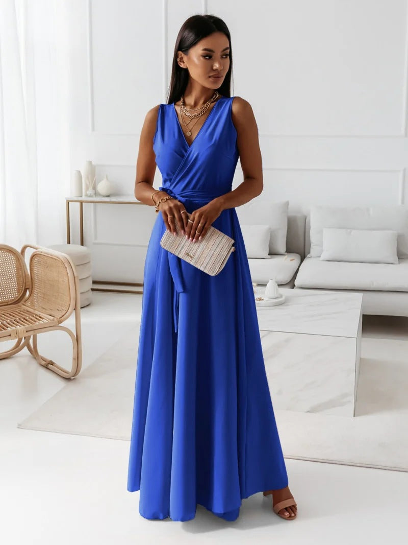 Robe Maxi Élégante Croisée pour Femme