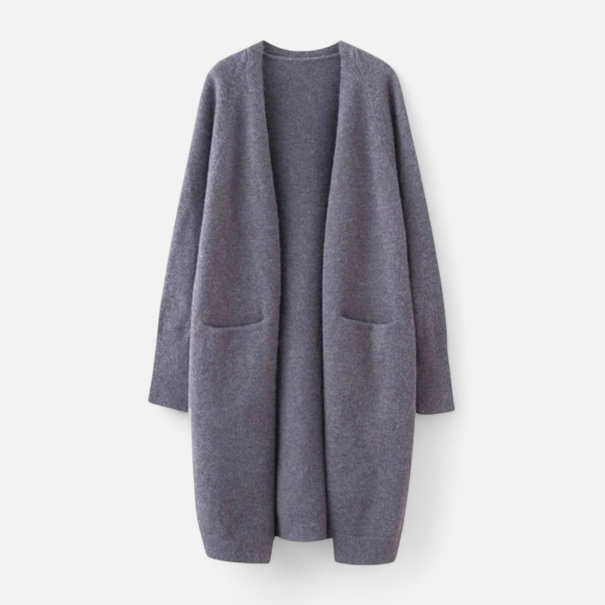 Cardigan Long Femme Ouvert avec Poches