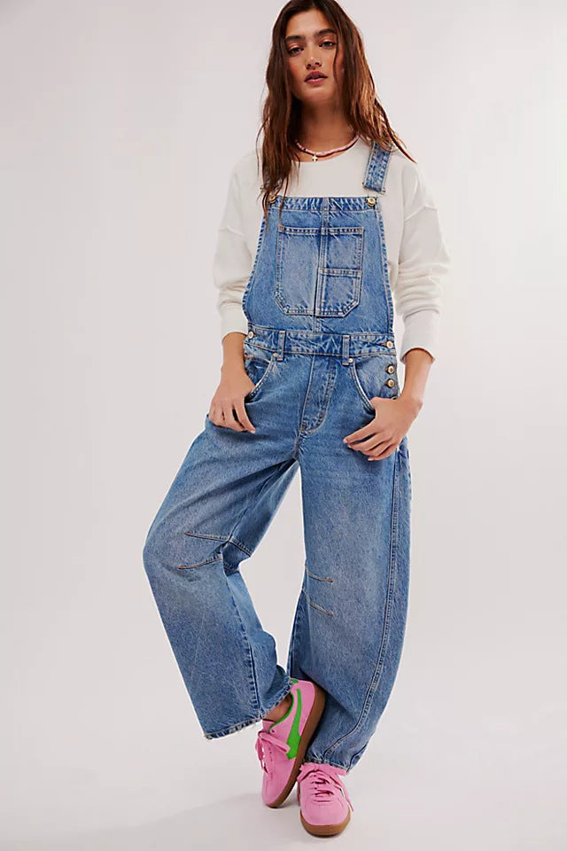 Peto mujer oversized casual con bolsillos