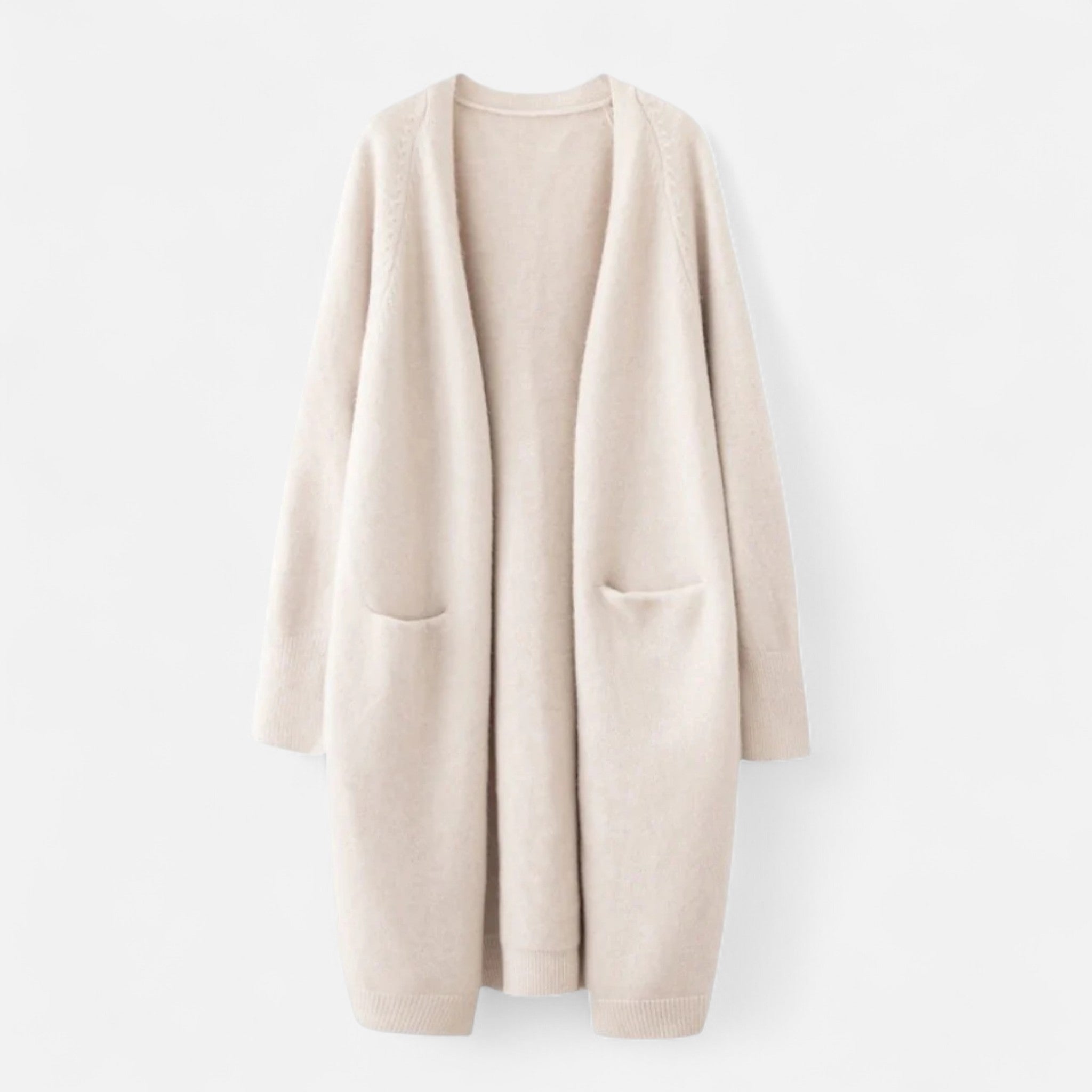 Cardigan Long Femme Ouvert avec Poches