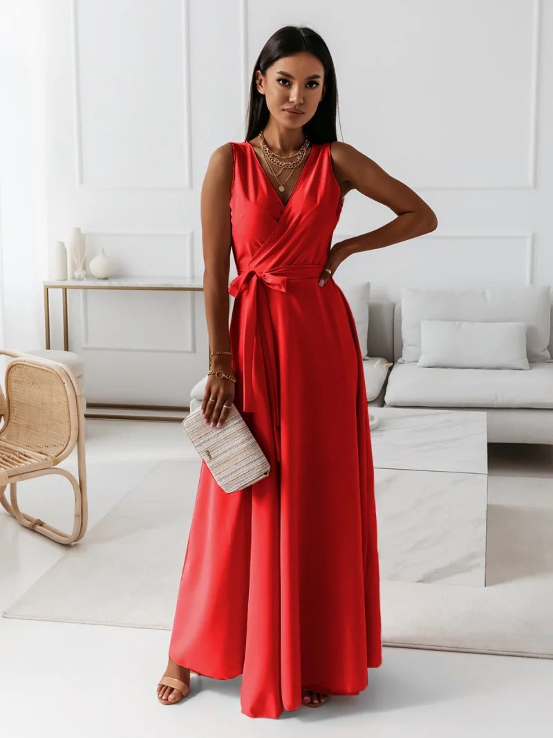 Robe Maxi Élégante Croisée pour Femme