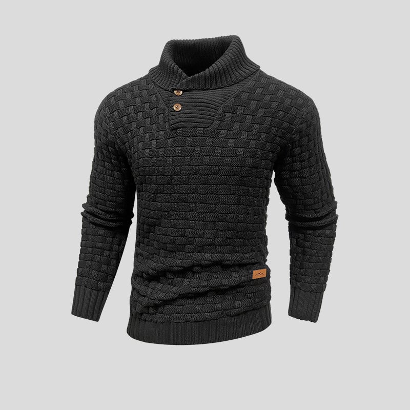 Men’s Textured-Knit Turtleneck Sweater