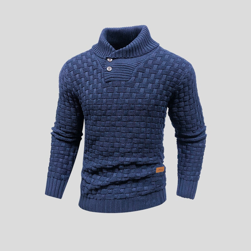 Men’s Textured-Knit Turtleneck Sweater