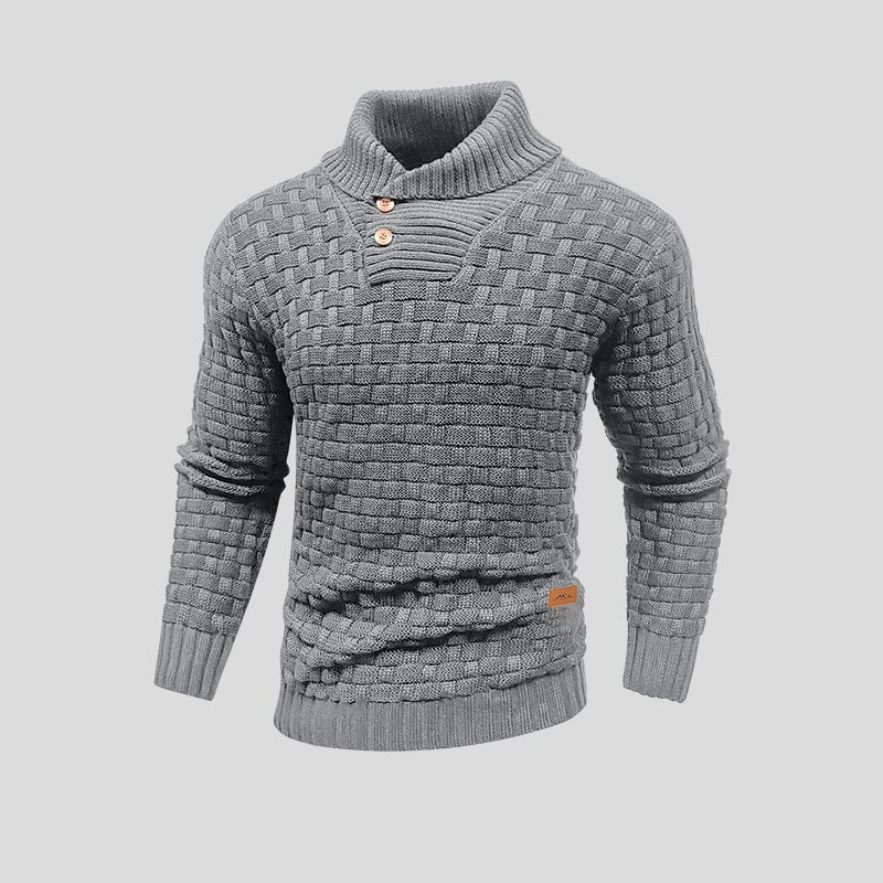 Men’s Textured-Knit Turtleneck Sweater