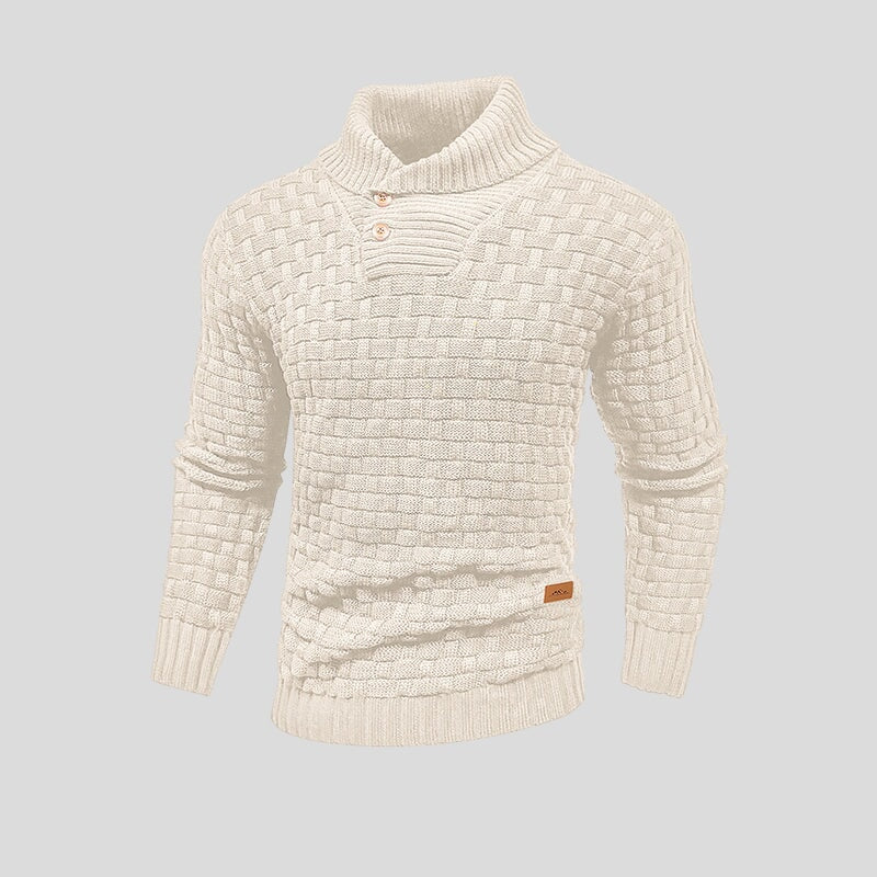 Men’s Textured-Knit Turtleneck Sweater