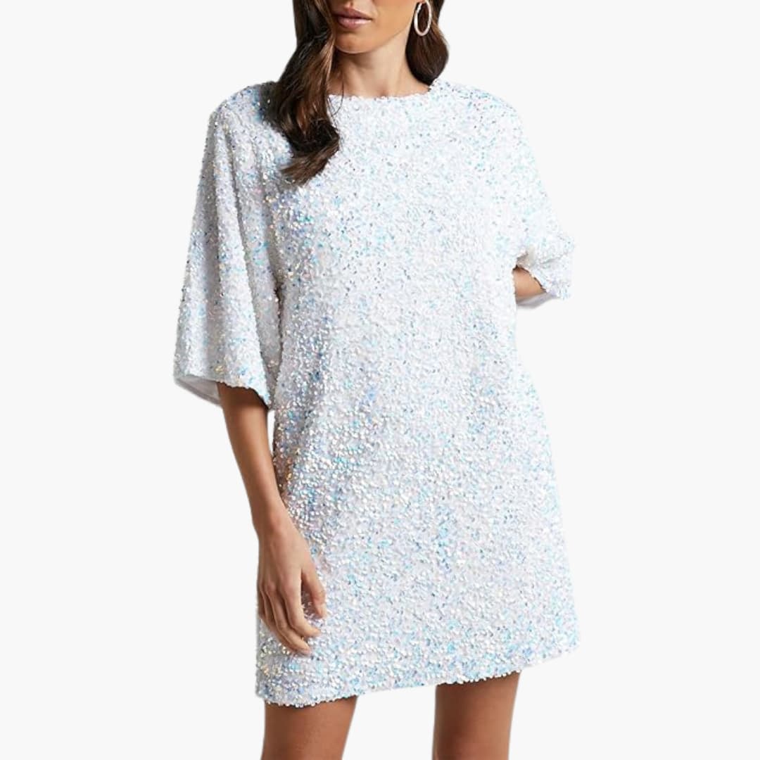 Robe Femme à Sequins Élégante