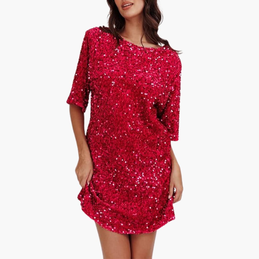 Robe Femme à Sequins Élégante