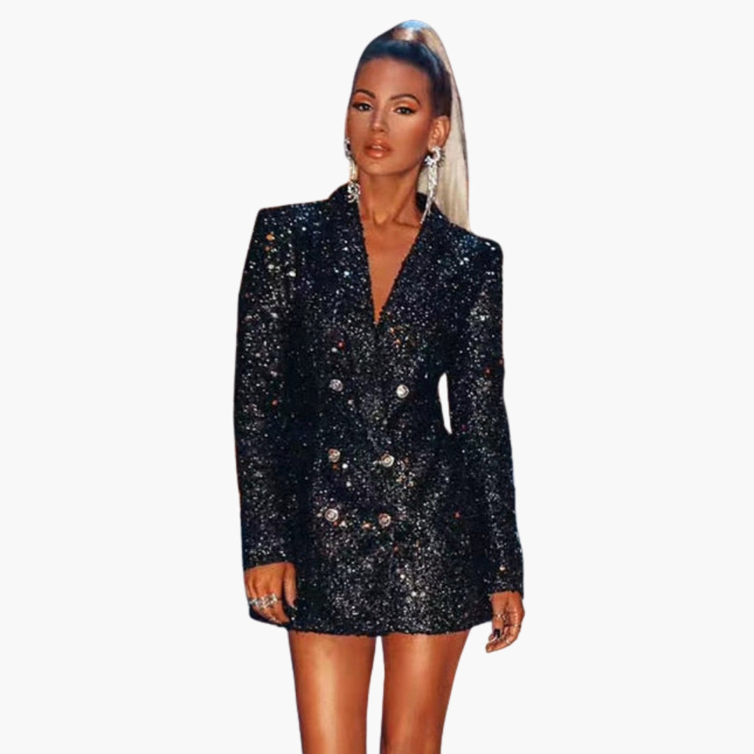 Robe blazer femme scintillante