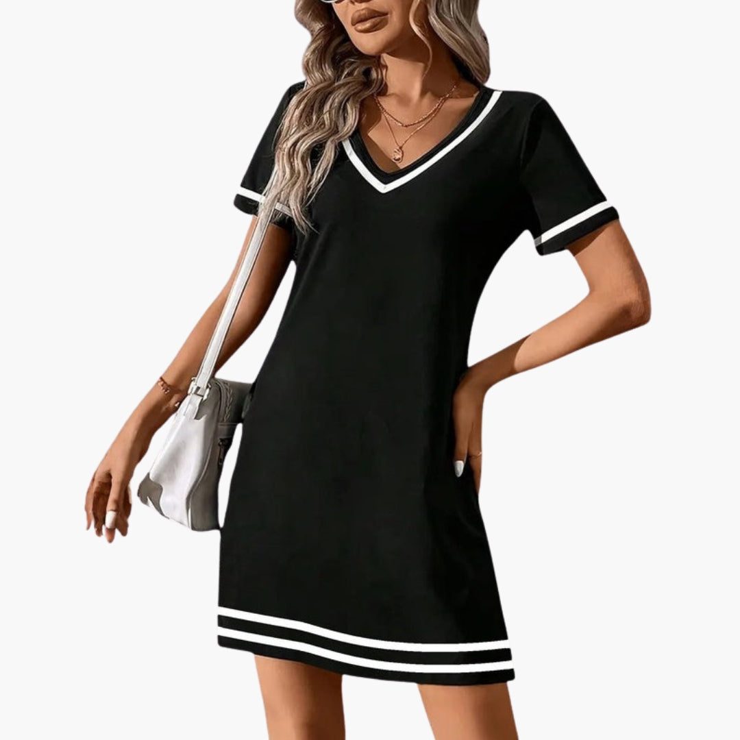 Robe Femme Élégante à Col en V