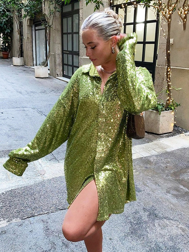 Blouse Ample à Paillettes Pour Femme
