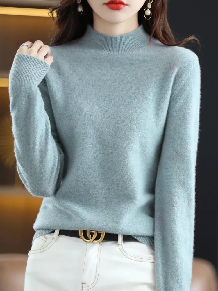 Elegant Soft-Knit Women's Turtleneck Sweater