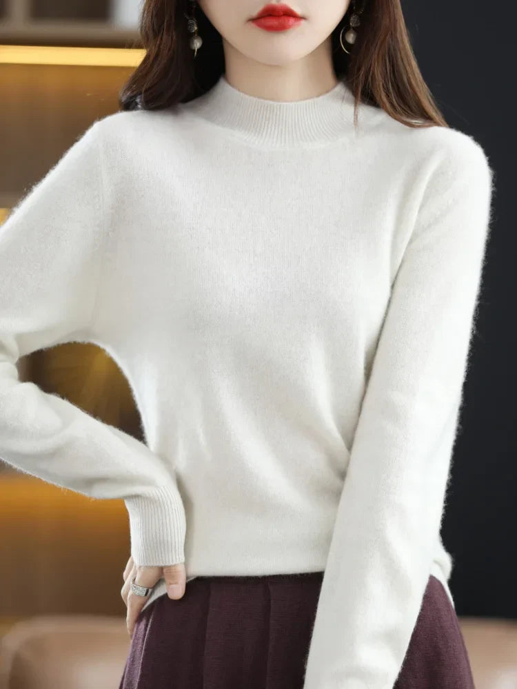 Elegant Soft-Knit Women's Turtleneck Sweater