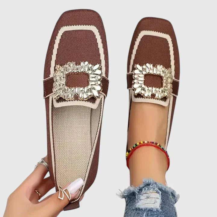Mocassins élégants pour femmes avec boucle décorative