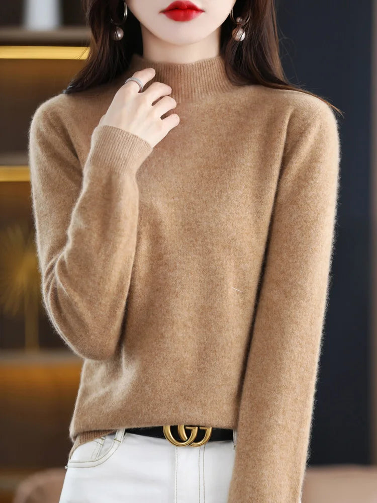 Elegant Soft-Knit Women's Turtleneck Sweater