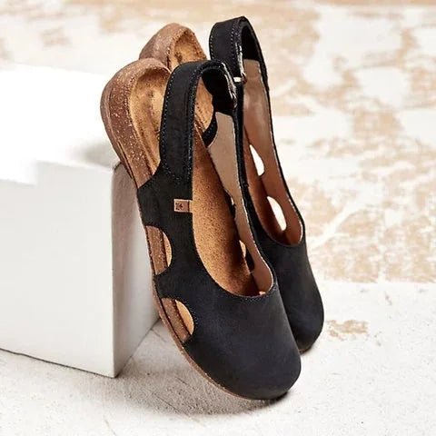 Chaussures Confort à Bride Arrière et Découpes Latérales