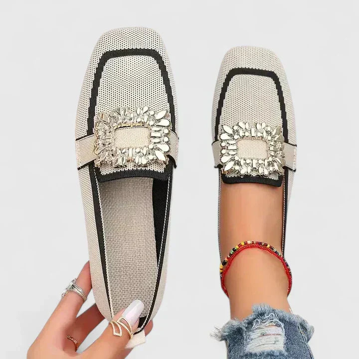 Mocassins élégants pour femmes avec boucle décorative
