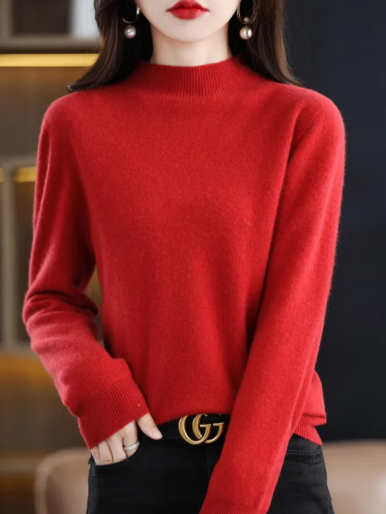Elegant Soft-Knit Women's Turtleneck Sweater