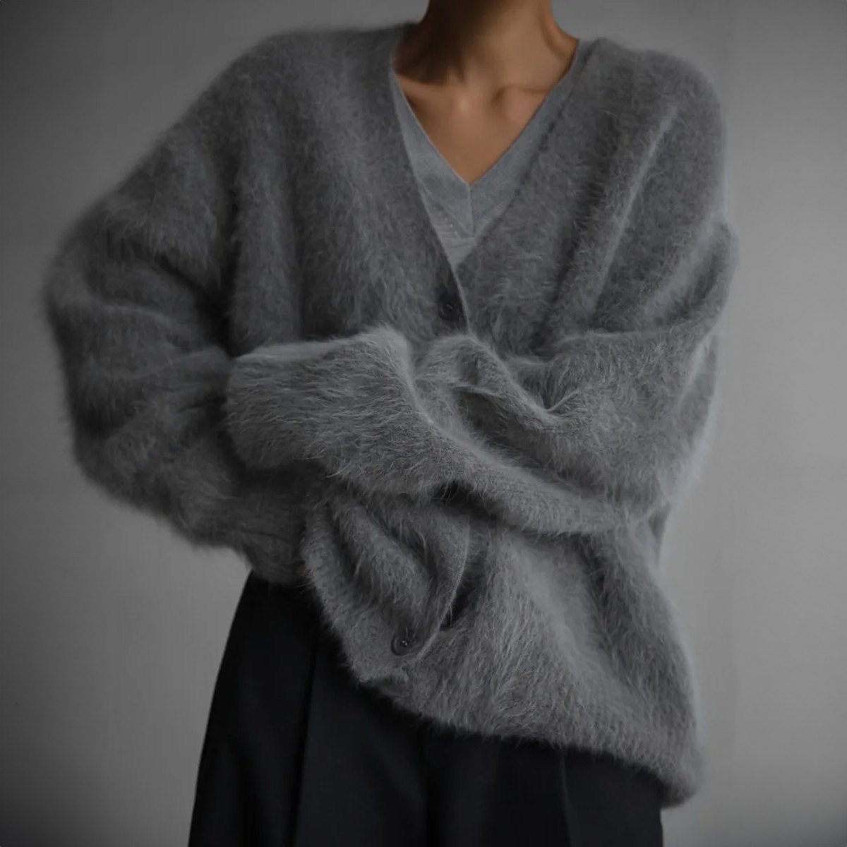 Women's V-Neck Button-Up Cardigan