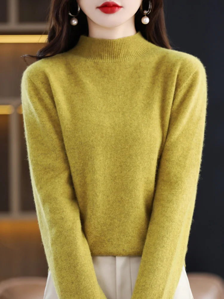Elegant Soft-Knit Women's Turtleneck Sweater