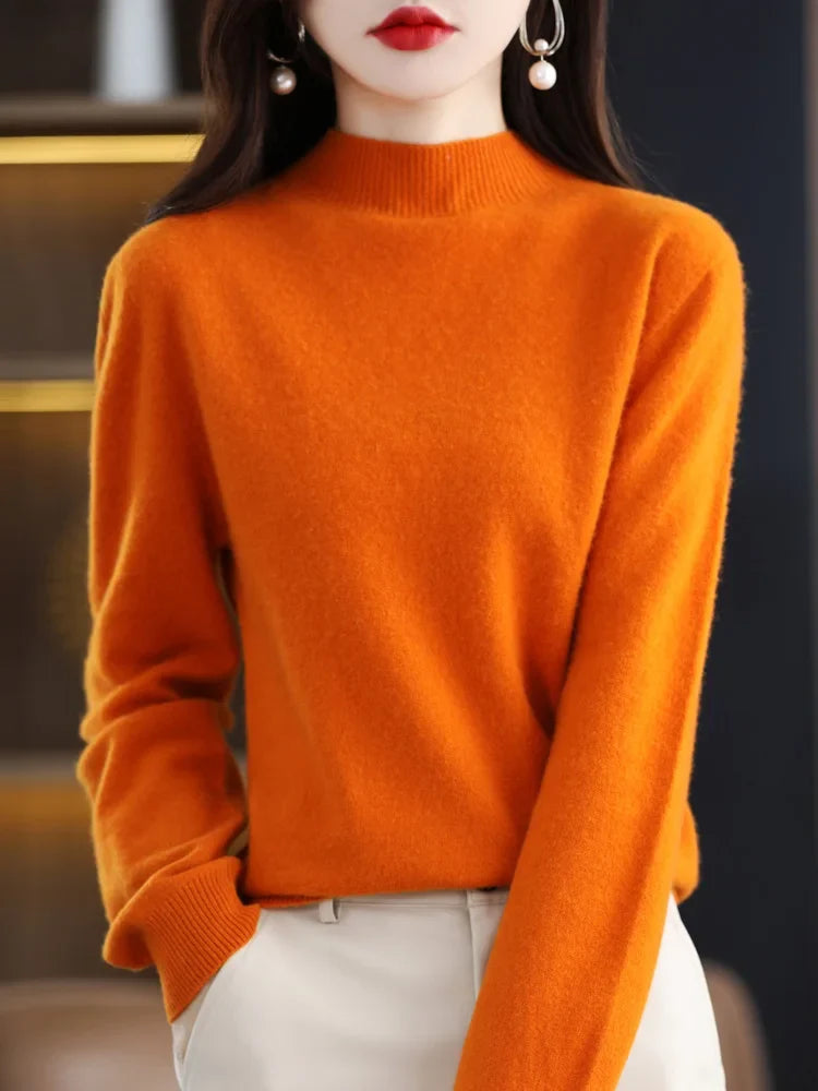 Elegant Soft-Knit Women's Turtleneck Sweater