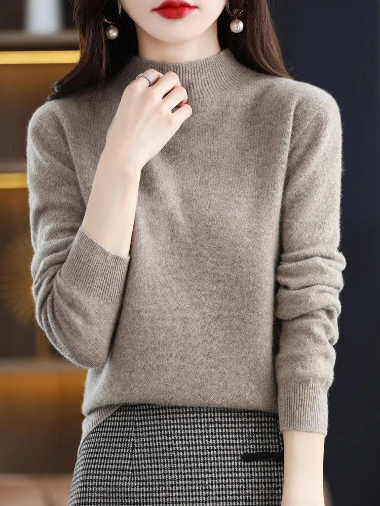 Elegant Soft-Knit Women's Turtleneck Sweater